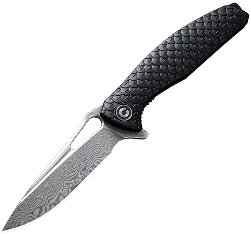 Civivi Wyvern Linerlock Black 3.45" Blade HRC59-61 Damascus Blade Nylon Handle C902DS -Civivi - Survivor Hand Precision Knives & Outdoor Gear Store