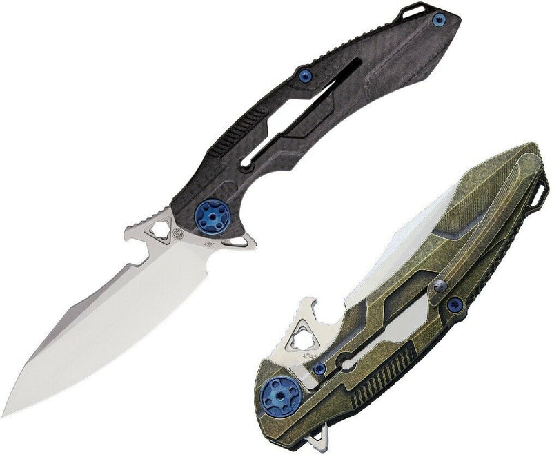 Rike Knife M3 Folding Knife 4" Bohler M390 Steel Blade Carbon Fiber /Titanium Handle 3CFB -Rike Knife - Survivor Hand Precision Knives & Outdoor Gear Store