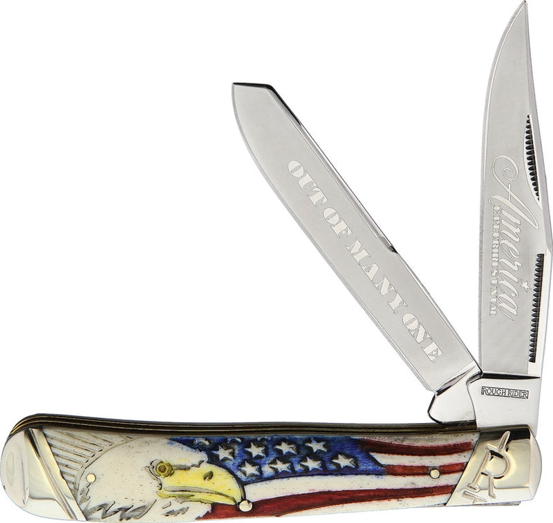 Rough Ryder Trapper Pocket Knife Stainless Steel Blades Natural Bone Handle 1776 -Rough Ryder - Survivor Hand Precision Knives & Outdoor Gear Store