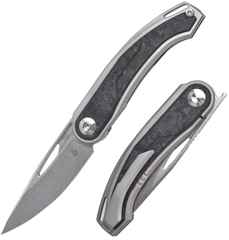 Kizer Cutlery Apus Framelock Folding Knife 3.3" CPMS35VN Steel Blade Carbon Fiber/Titanium 3554A1 -Kizer Cutlery - Survivor Hand Precision Knives & Outdoor Gear Store