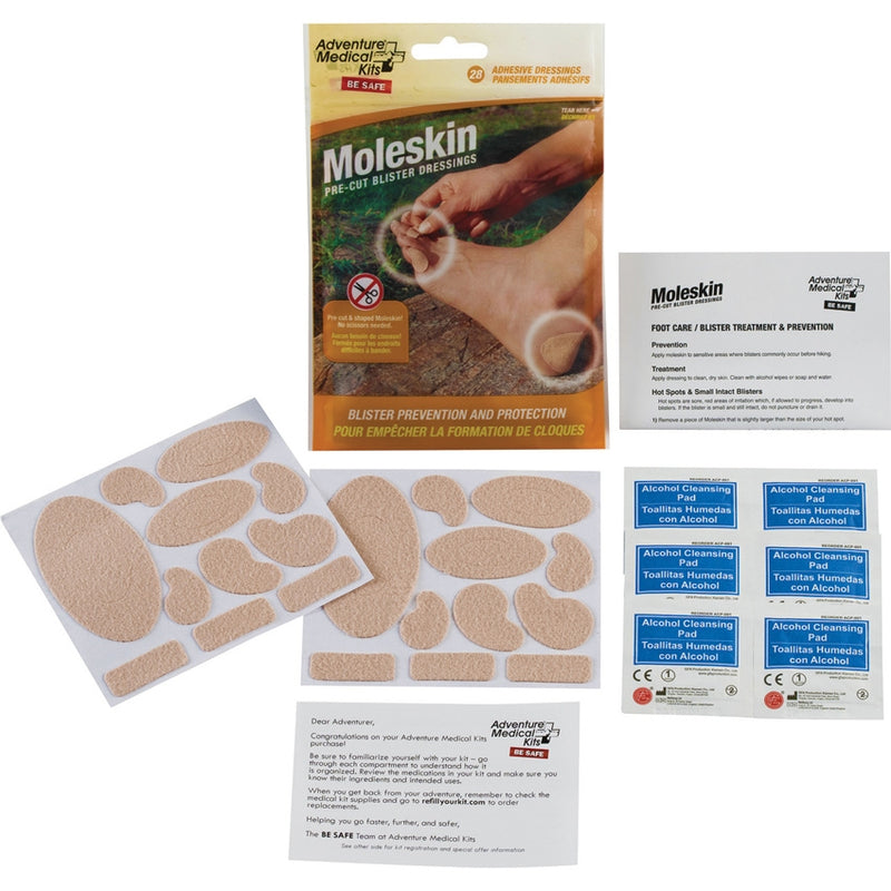 Adventure Medical Moleskin Pieces And Alcohol Wipe And Foot Care 01550400 -Adventure Medical - Survivor Hand Precision Knives & Outdoor Gear Store