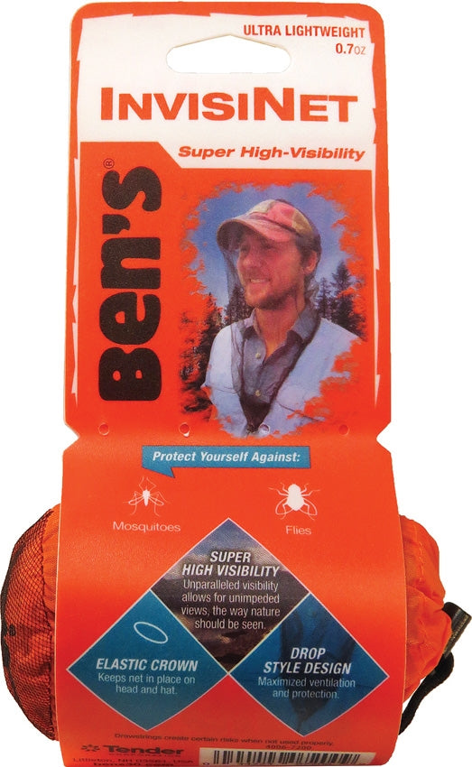 Adventure Medical Bens Invisinet Head Net Mosquitos Flies Elastic Net Drop-Style 7200 -Adventure Medical - Survivor Hand Precision Knives & Outdoor Gear Store