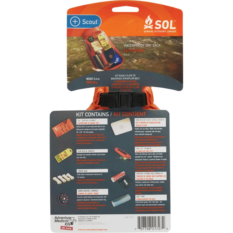 Adventure Medical SOL Scout Comes In Water Case Survival Fishing And Sewing Kit 1727 -Adventure Medical - Survivor Hand Precision Knives & Outdoor Gear Store