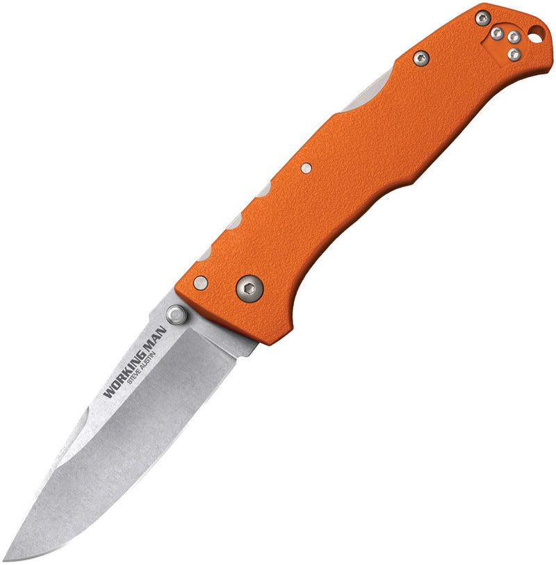 Cold Steel Working Man Folding Knife 3.5" 4116 Steel Blade Orange FRN Handle 54NVRY -Cold Steel - Survivor Hand Precision Knives & Outdoor Gear Store