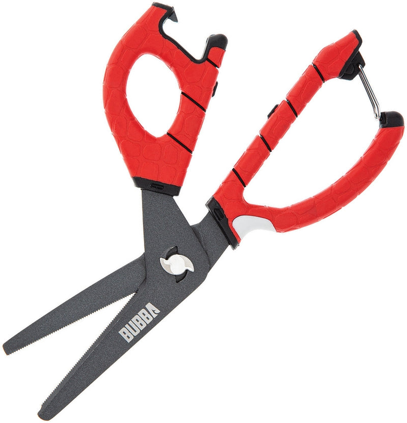 Bubba Blade Large Fishing Shears Stainless Steel Micro-Serrated Blades Red Polymer Handles 1099915 -Bubba Blade - Survivor Hand Precision Knives & Outdoor Gear Store