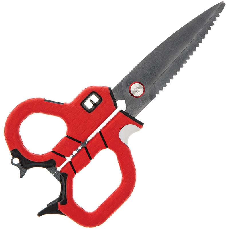 Bubba Blade Medium Fishing Shears Stainless Micro-Serrated Blades Red Polymer Handles 1099914 -Bubba Blade - Survivor Hand Precision Knives & Outdoor Gear Store