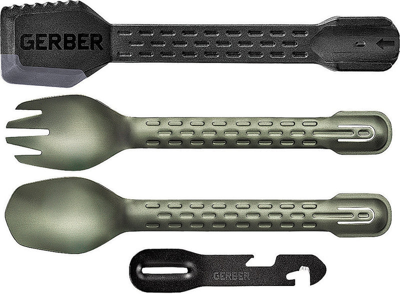 Gerber ComplEAT Tool Green And Four Function Multi-Tool Aluminum Fork 3467 -Gerber - Survivor Hand Precision Knives & Outdoor Gear Store