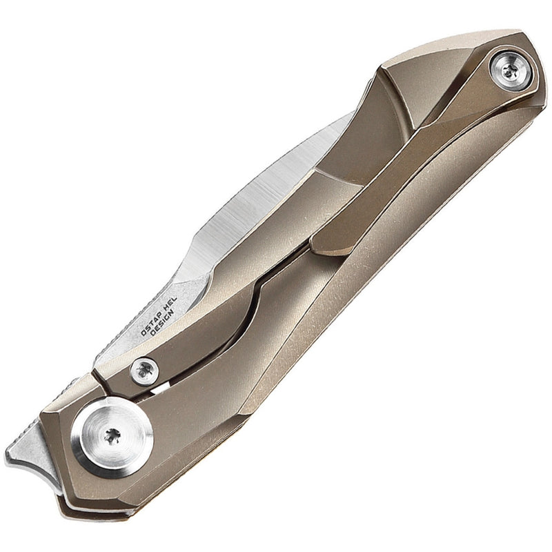 Bestech Ivy Framelock Folding Knife 3" S35VN Steel Blade Bronze Titanium Handle KT2004B -Bestech Knives - Survivor Hand Precision Knives & Outdoor Gear Store