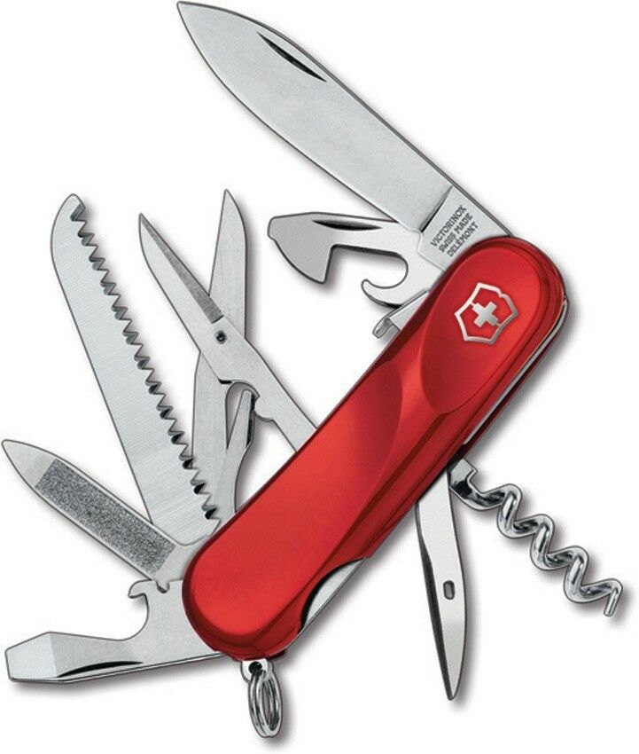 Victorinox Swiss Army Evolution S17 Pocket Knife Stainless Implements Scissors Red Handle 23913SEX2 -Victorinox - Survivor Hand Precision Knives & Outdoor Gear Store