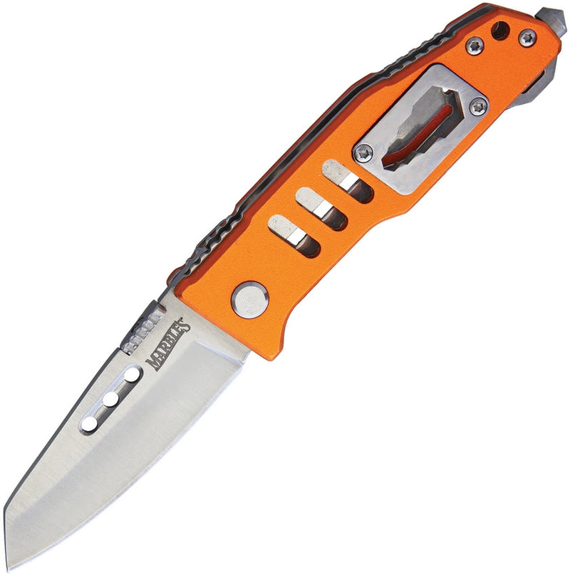 Marbles Linerlock Folding Knife 2.75" Stainless Steel Blade Orange Aluminum Handle 558 -Marbles - Survivor Hand Precision Knives & Outdoor Gear Store