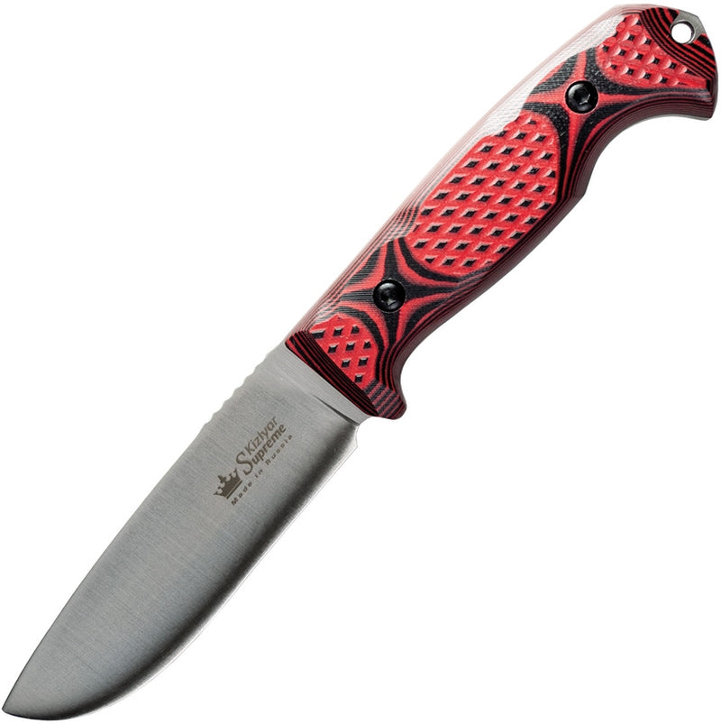 Kizlyar Ural Fixed Knife 4.75" Sleipner Tool Steel Blade Black/Red G10 Handle 0125 -Kizlyar - Survivor Hand Precision Knives & Outdoor Gear Store