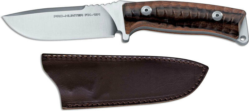 Fox Pro Hunter Fixed Knife 4.4" Satin Bohler N690 Steel Blade Santos Wood Handle 131DW -Fox - Survivor Hand Precision Knives & Outdoor Gear Store