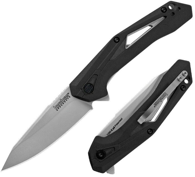 Kershaw Airlock Linerlock Folding Knife 3" 4Cr14 Steel Blade Black Nylon Handle 1385 -Kershaw - Survivor Hand Precision Knives & Outdoor Gear Store