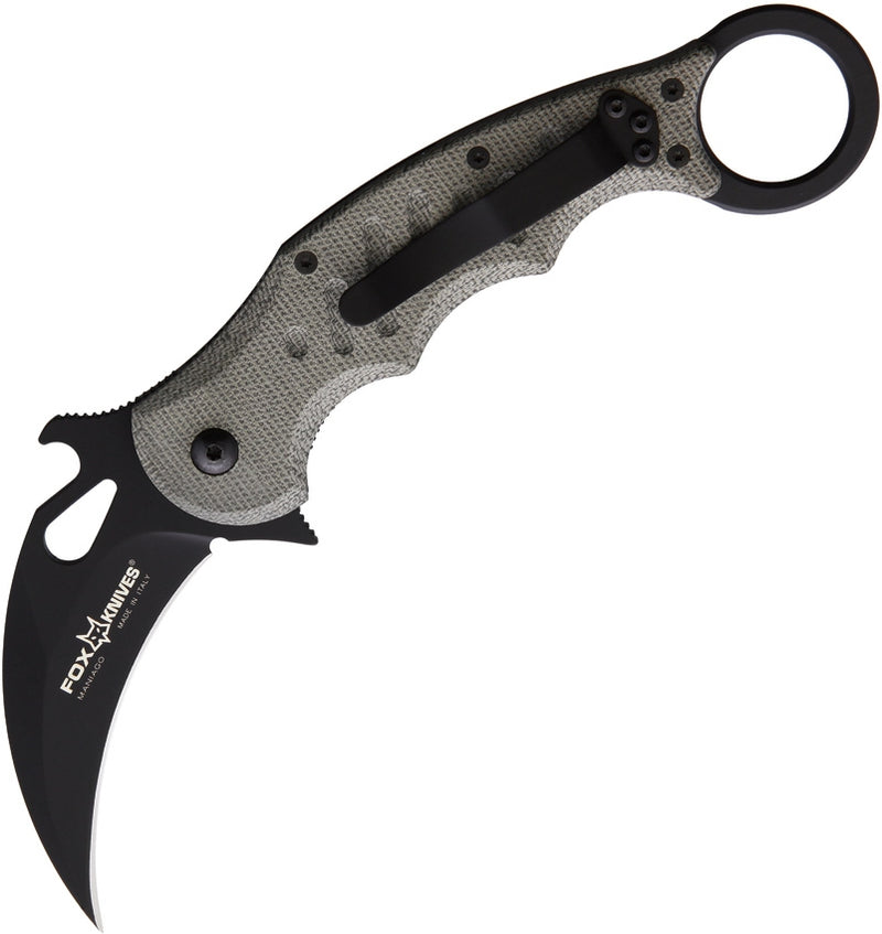 Fox Karambit Liner Folding Knife 3" Bohler N690 Steel Blade Micarta Handle 479MI -Fox - Survivor Hand Precision Knives & Outdoor Gear Store