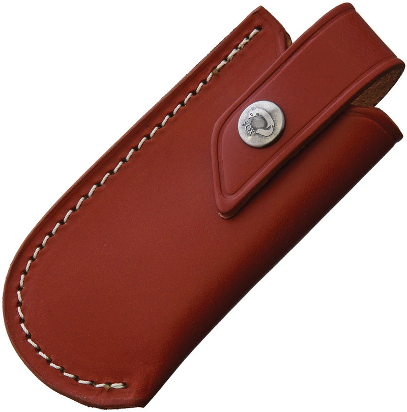 Fox Belt Sheath Brown Leather Construction Fits Up To 4.5" Closed Folding Knives 37CM12 -Fox - Survivor Hand Precision Knives & Outdoor Gear Store