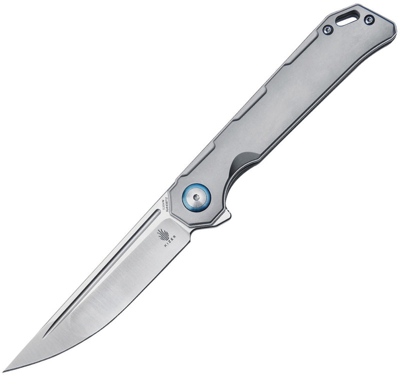 Kizer Cutlery Begleiter Framelock Folding Knife 3.5" S35VN Steel Blade Gray Titanium Handle 4458T2 -Kizer Cutlery - Survivor Hand Precision Knives & Outdoor Gear Store