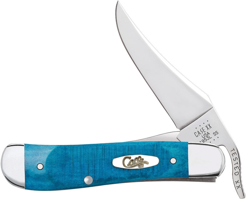 Case XX Russlock Folding Knife Stainless Steel Blade Blue Bone Handle 25589 -Case Cutlery - Survivor Hand Precision Knives & Outdoor Gear Store