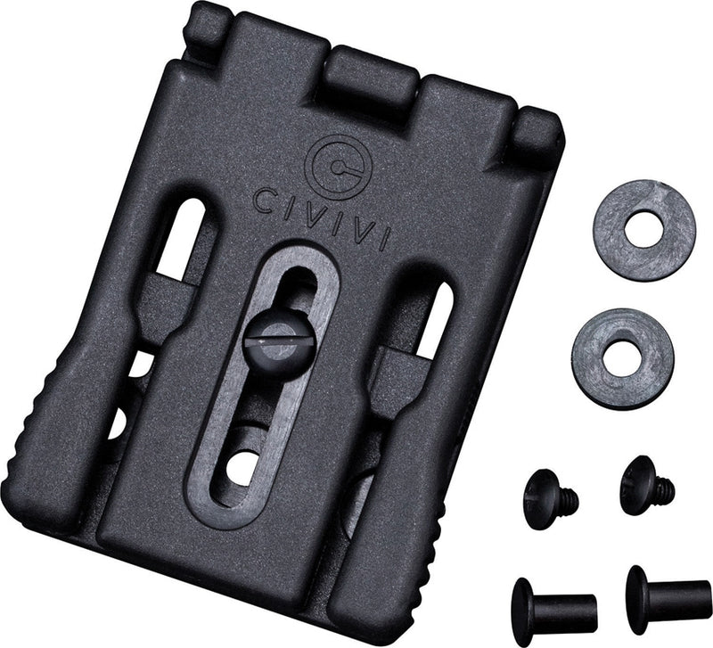 Civivi T-Clip Black Color FRN Construction Dimensions: 2.8" x 2.17" x 0.63" Designed By Bob Terzuola.CA04A -Civivi - Survivor Hand Precision Knives & Outdoor Gear Store