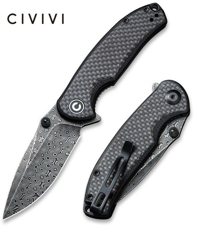 Civivi Pintail Folding Knife 3" Damascus Steel Blade G10/Carbon Fiber Handle C2020DS1 -Civivi - Survivor Hand Precision Knives & Outdoor Gear Store