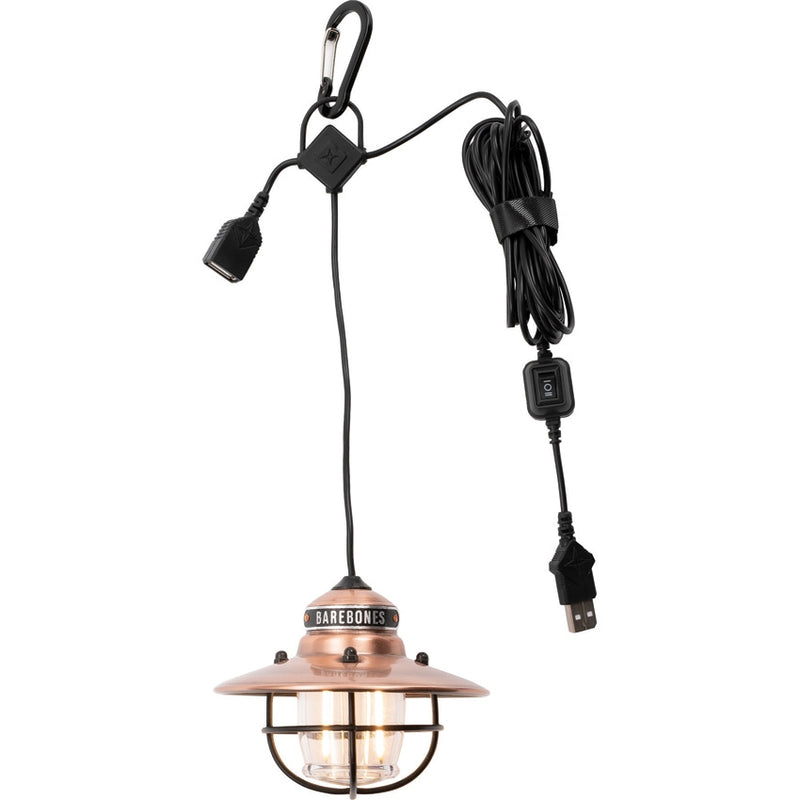 Barebones Living Edison Pendant Light Copper 4.25" x 3.25" Water/Rust Resistant Powder-Coated Steel Construction RE268 -Barebones Living - Survivor Hand Precision Knives & Outdoor Gear Store