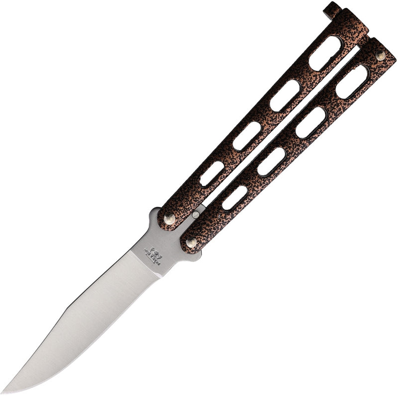 Bear & Son Butterfly Folding Knife 3" Stainless Steel Blade Copper Vein Zinc Handle 113CV -Bear & Son - Survivor Hand Precision Knives & Outdoor Gear Store