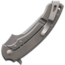 Bastinelli Creations Gecko Framelock Folding Knife 3.5" Bohler N690 Steel Blade Green Micarta / Titanium Back Handle S237 -Bastinelli Creations - Survivor Hand Precision Knives & Outdoor Gear Store