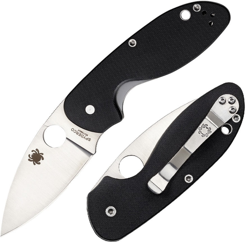 Spyderco Efficient Folding Knife 3" 8Cr13MoV Steel Blade Black G10 Handle 216GP -Spyderco - Survivor Hand Precision Knives & Outdoor Gear Store