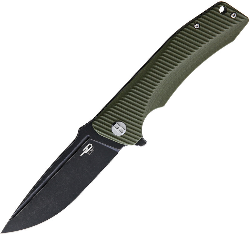 Bestech Knives Mako Linerlock Folding Knife 3.75" K110 Tool Steel Blade Green G10 Handle G27D -Bestech Knives - Survivor Hand Precision Knives & Outdoor Gear Store