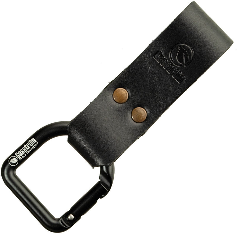 Casstrom No 3 Dangler Black Leather Belt Loop 1.38" Wide D Ring Carabiner 400 KG I10109 -Casstrom - Survivor Hand Precision Knives & Outdoor Gear Store