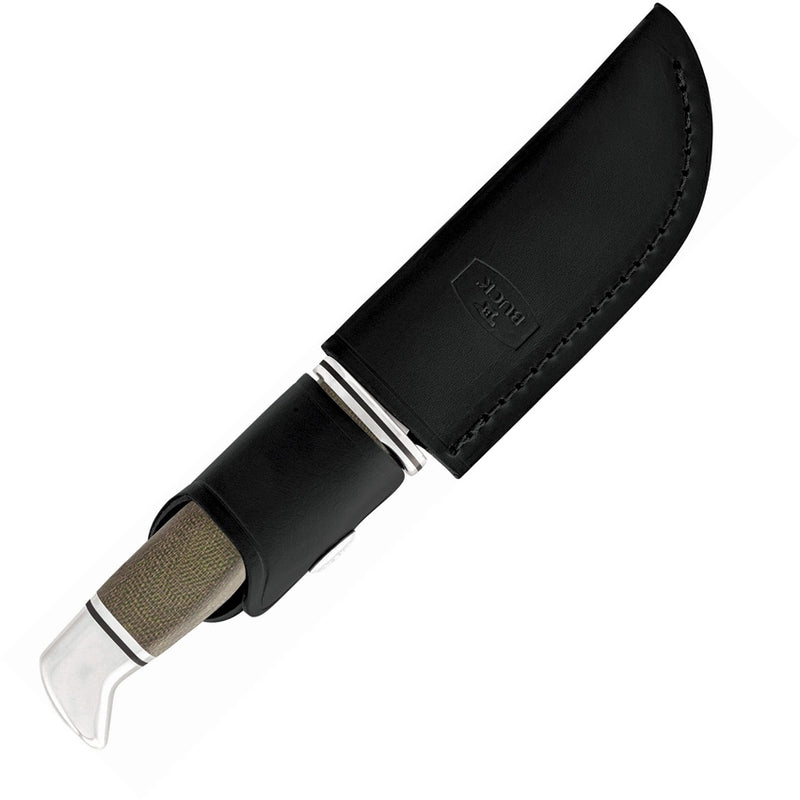 Buck Skinner Pro Fixed Knife 4" S35VN Steel Blade Green Canvas Micarta Handle 103GRS1 -Buck - Survivor Hand Precision Knives & Outdoor Gear Store