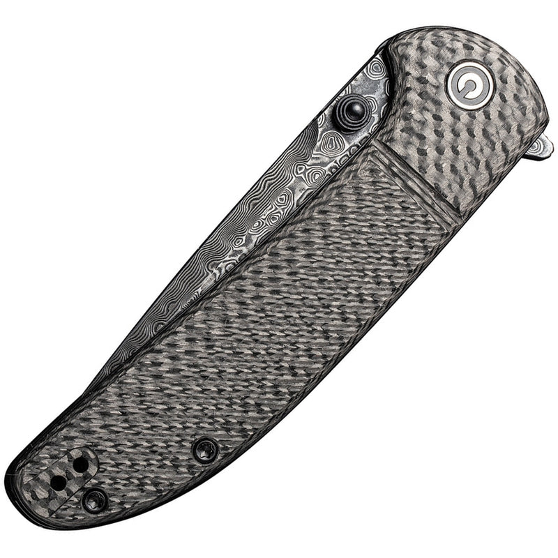 Civivi Badlands Vagabond Folding Knife 3.25" Damascus Steel Blade Carbon Fiber Handle C2019DS1 -Civivi - Survivor Hand Precision Knives & Outdoor Gear Store