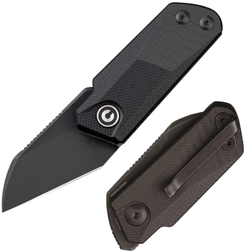 Civivi Ki-V Slip Joint Folding Knife 1.5" 9Cr18MoV Steel Blade Black G10 Handle 2108B -Civivi - Survivor Hand Precision Knives & Outdoor Gear Store