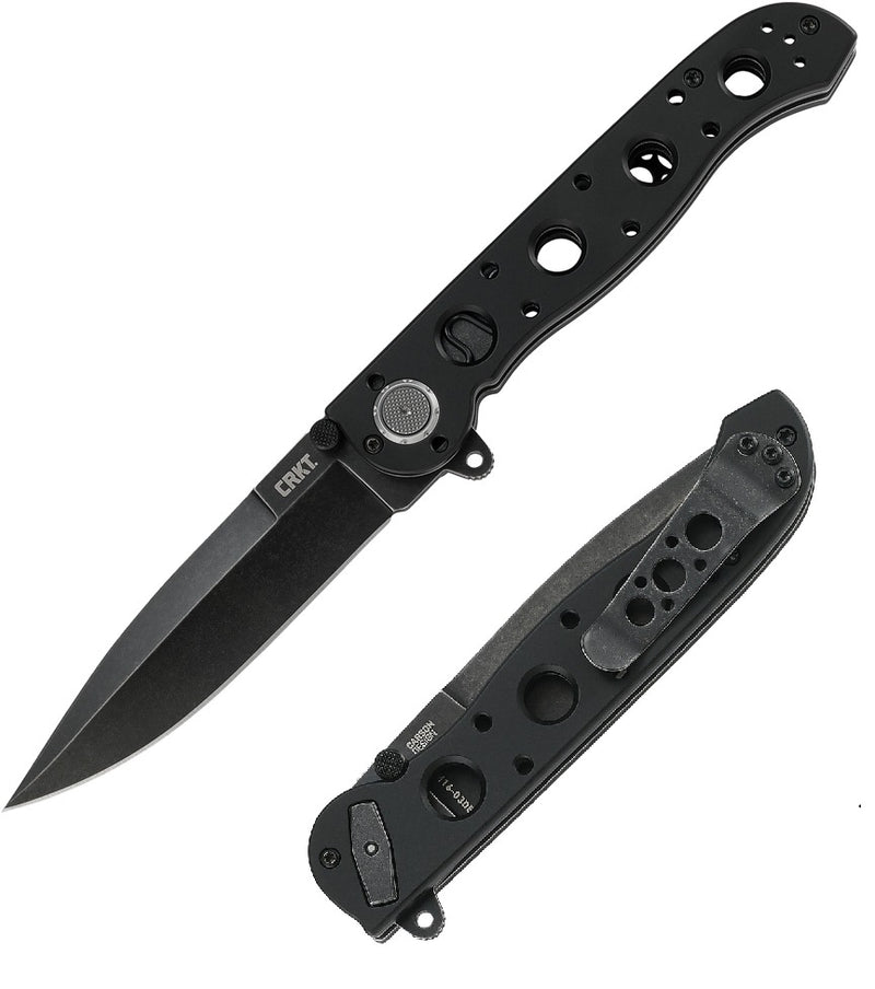 CRKT M16 Deadbolt Folding Knife 3.63" D2 Tool Steel Blade Black Aluminum Handle 03DB -CRKT - Survivor Hand Precision Knives & Outdoor Gear Store