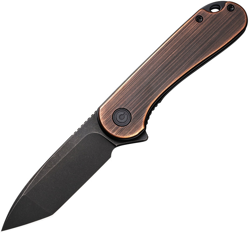 Civivi Elementum Linerlock Folding Knife 2.96" D2 Steel Blade Brass Handle 907TB -Civivi - Survivor Hand Precision Knives & Outdoor Gear Store