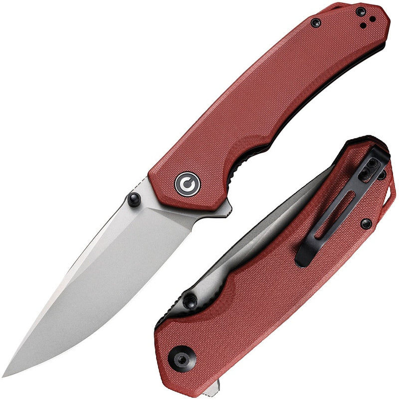 Civivi Brazen Linerlock Folding Knife 3.5 14C28N Sandvik Steel Blade Burgundy G10 Handle 2102B -Civivi - Survivor Hand Precision Knives & Outdoor Gear Store