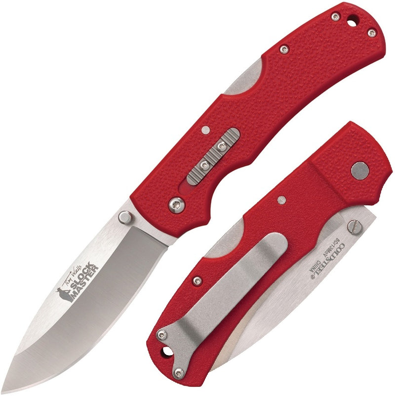 Cold Steel Slock Master Folding Knife 3.5" 8Cr13MoV Steel Blade Red Nylon Handle 23JK -Cold Steel - Survivor Hand Precision Knives & Outdoor Gear Store