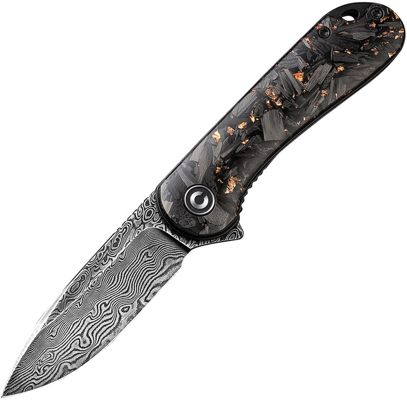 Civivi Elementum Folding Knife 2.96" Damascus Steel Blade Carbon Fiber Handle 907CDS3 -Civivi - Survivor Hand Precision Knives & Outdoor Gear Store