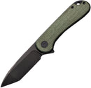 Civivi Elementum Folding Knife 2.96" D2 Tool Steel Blade Green Micarta Handle 907TE -Civivi - Survivor Hand Precision Knives & Outdoor Gear Store