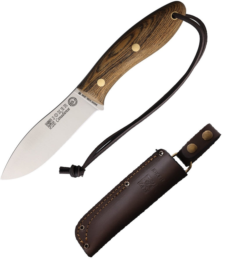 Joker Canadiense Fixed Knife 4.25" Sandvik 14C28N Steel Full Tang Blade Bocote Wood Handle RCB114 -Joker - Survivor Hand Precision Knives & Outdoor Gear Store