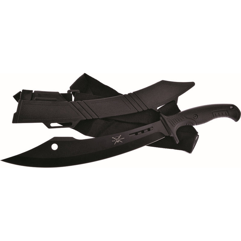 Frost Cutlery Tac Xtreme Machete Fixed Knife 10" Stainless Steel Blade Black Rubberized ABS Handle X56B -Frost Cutlery - Survivor Hand Precision Knives & Outdoor Gear Store
