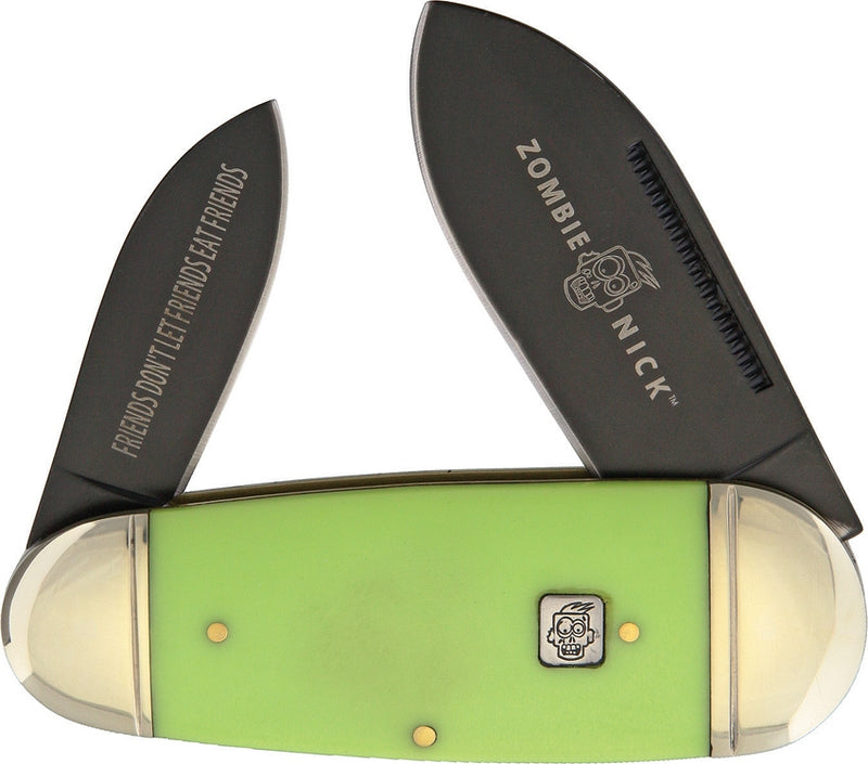 Rough Ryder Zombie Nick Toenail Pocket Knife 440 Steel Blade Green Bone Handle 1455 -Rough Ryder - Survivor Hand Precision Knives & Outdoor Gear Store
