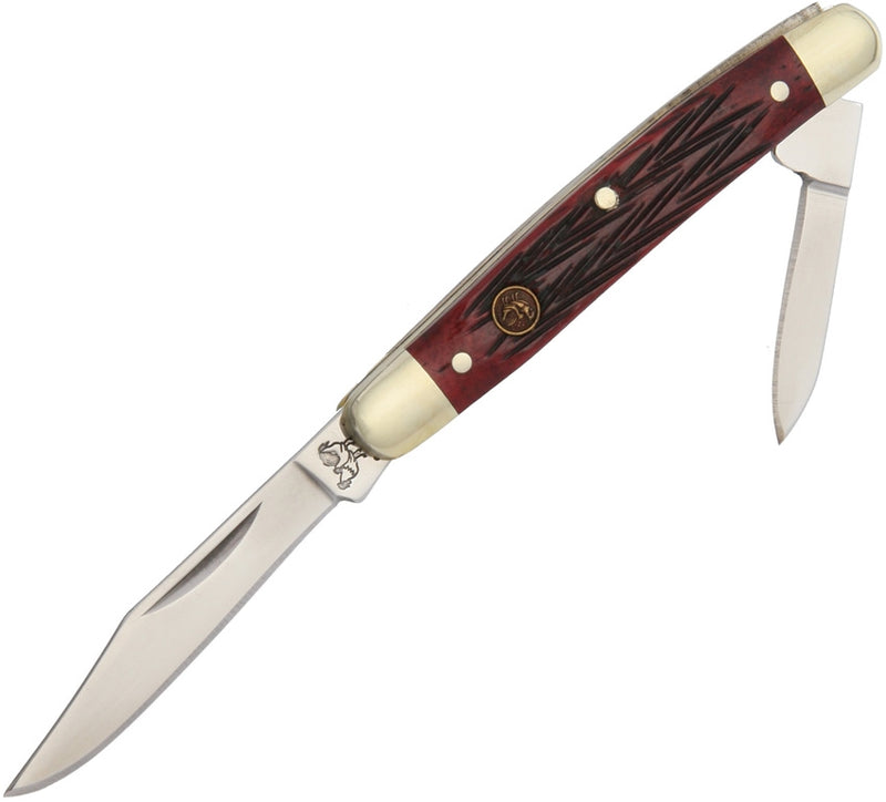 Hen & Rooster Pen Pocket Knife Stainless Steel Blades Red Pick Bone Handle 302RPB -Hen & Rooster - Survivor Hand Precision Knives & Outdoor Gear Store