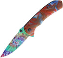 Rough Ryder Tie Dye Folding Knife 3.25" Stainless Steel Blade Synthetic Handle 1909 -Rough Ryder - Survivor Hand Precision Knives & Outdoor Gear Store