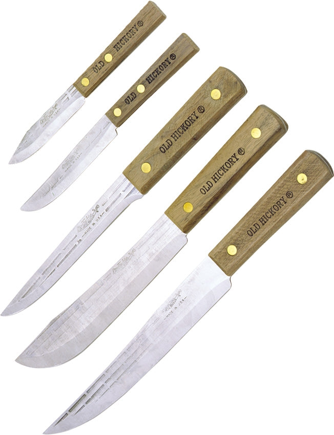 Old Hickory 5 Pieces Kitchen Knife Set w/ Carbon Steel Blades Hardwood Handle 705 -Old Hickory - Survivor Hand Precision Knives & Outdoor Gear Store