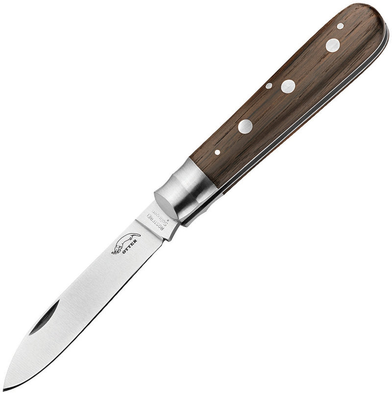 OTTER-Messer 3-Rivet Folding Knife 3.5" Carbon Steel Blade Smoked Oak Handle 169 -OTTER-Messer - Survivor Hand Precision Knives & Outdoor Gear Store