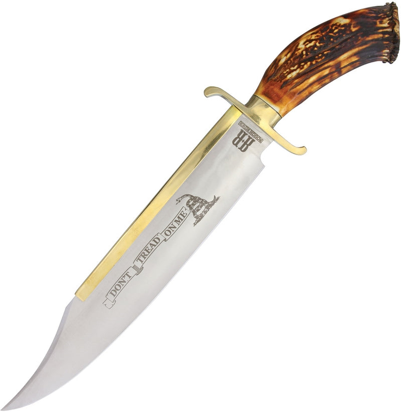 Rough Ryder Dont Tread on Me Bowie Fixed Knife Stainless Blade Crown Stag Handle 1941 -Rough Ryder - Survivor Hand Precision Knives & Outdoor Gear Store