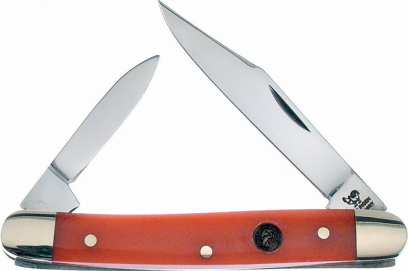 Hen & Rooster Pen Pocket Knife Stainless Steel Blades Red Smooth Bone Handle 302RSB -Hen & Rooster - Survivor Hand Precision Knives & Outdoor Gear Store