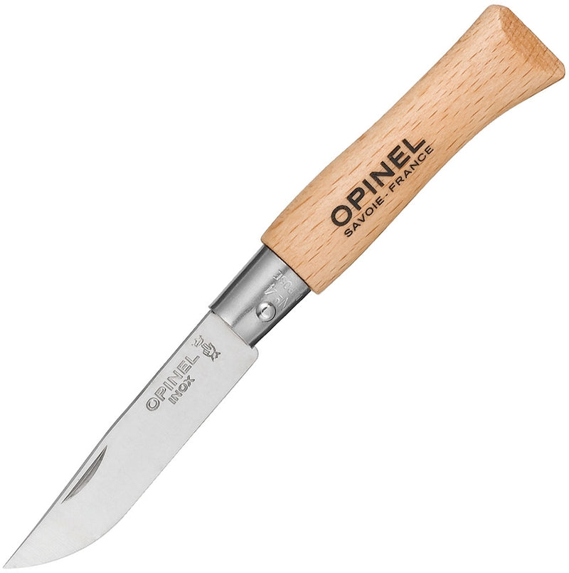 Opinel No 4 Folder Folding Knife 2" Stainless Steel Blade Beech Wood Handle 21040 -Opinel - Survivor Hand Precision Knives & Outdoor Gear Store