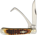 Rough Ryder Equestrian Trapper Pocket Knife Stainless Blades Amber Bone Handle 1971 -Rough Ryder - Survivor Hand Precision Knives & Outdoor Gear Store