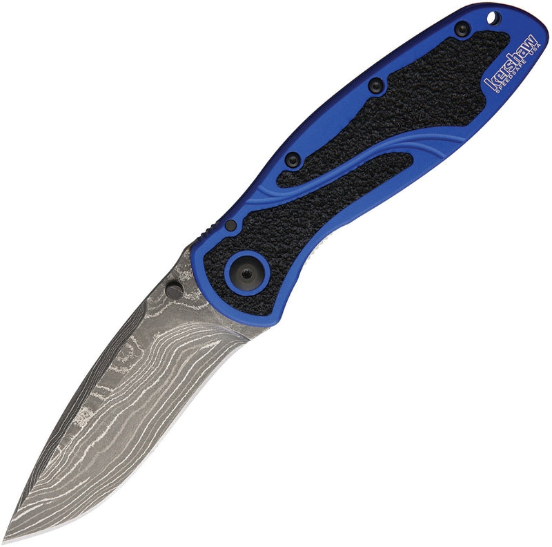 Kershaw Blur Linerlock Folding Knife 3.5" Damascus Steel Blade Aluminum Handle 1670NBDAM -Kershaw - Survivor Hand Precision Knives & Outdoor Gear Store